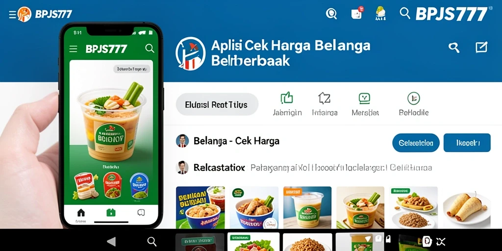 Tampilan antarmuka aplikasi BPJS777 untuk cek harga produk.