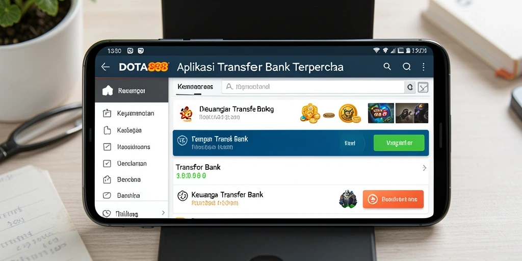 Antarmuka DOTA88 yang ramah pengguna untuk transaksi transfer bank.
