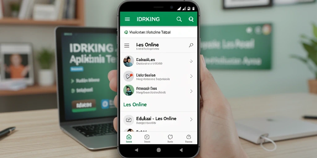 Antarmuka pengguna IDRKING yang intuitif dan menarik bagi siswa.