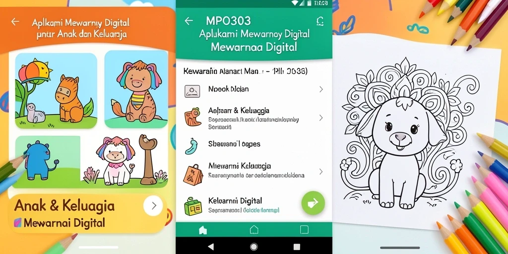 Tampilan antarmuka aplikasi Mewarnai Digital MPO303 yang menarik.