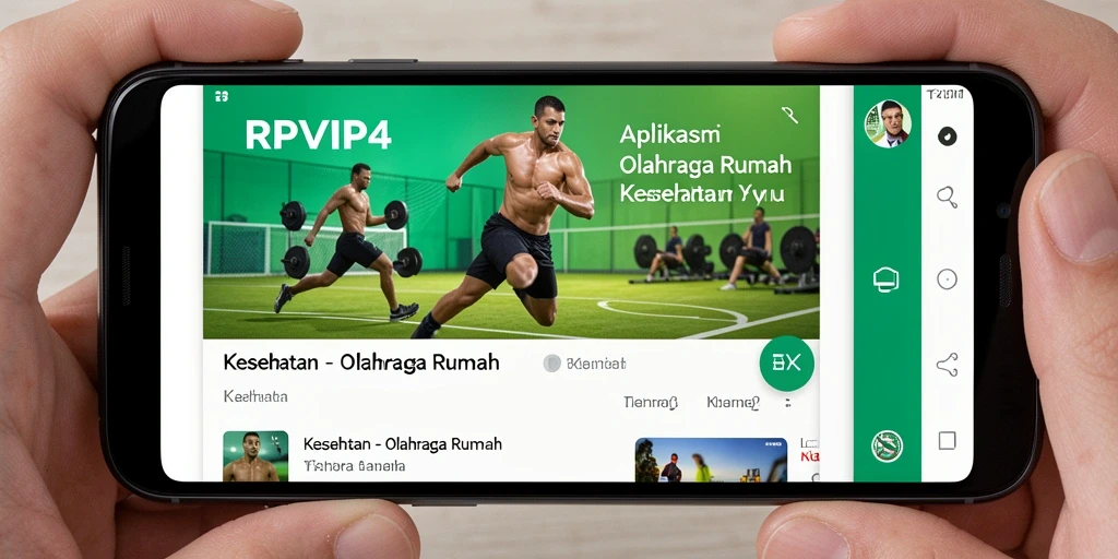 Tampilan antarmuka RPVIP4 dengan fitur olahraga rumah yang lengkap.
